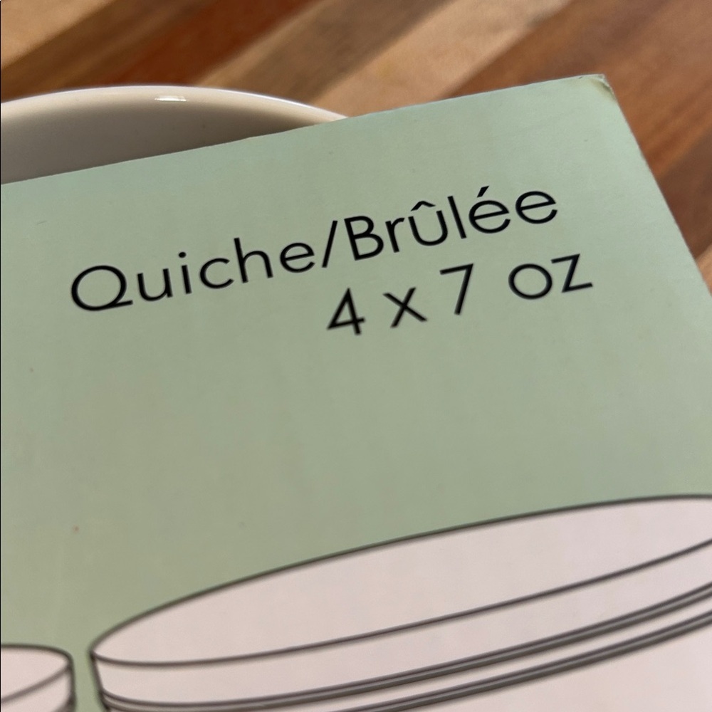 White Quiche Brûlée Dish Set - Picture 4 of 7